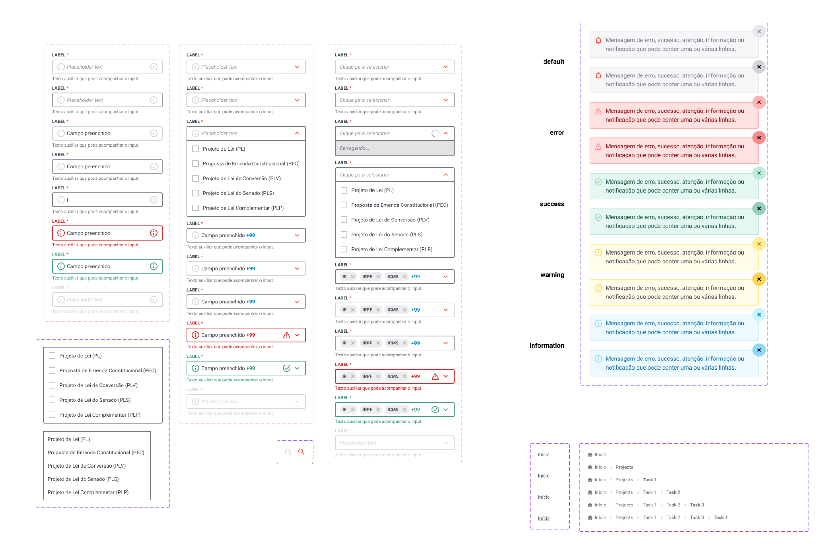 Input, Dialog, Breadcrumb