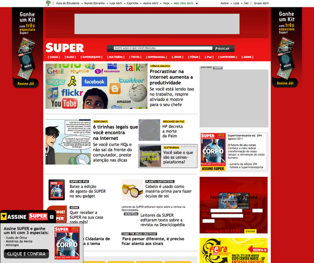 Superinteressante Old Website Screen 1